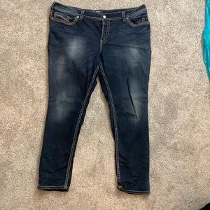 Silver dark denim jeans